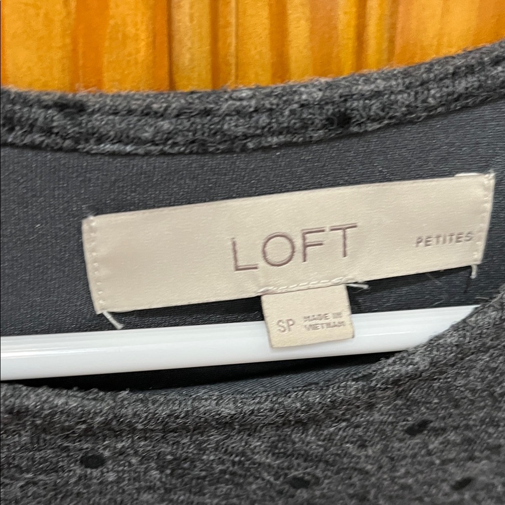 Loft Elegant Gray Long Sleeve Dress - Picture 2 of 6